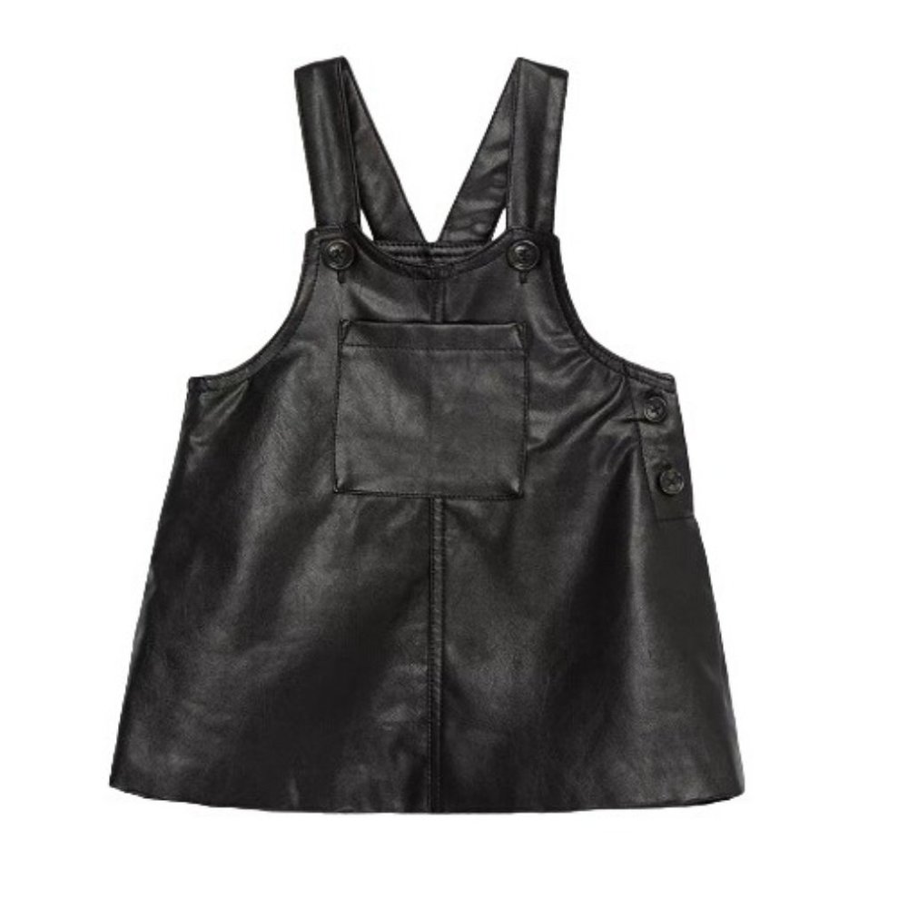 Habitual Kids Girls's Leather Jumper Black Size 12M New Witout Tags